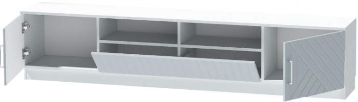 Тумба-3 под ТВ напольная "Иннэс-7", Белый/Монблан Р-836