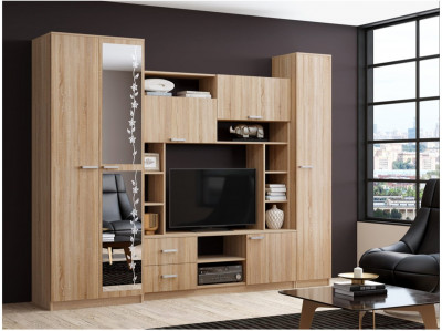 Гостиная Флора-4 ЛДСП (Дуб Сонома)