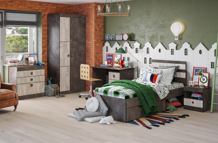 Кровать односпальная 90х200 с ящиком 