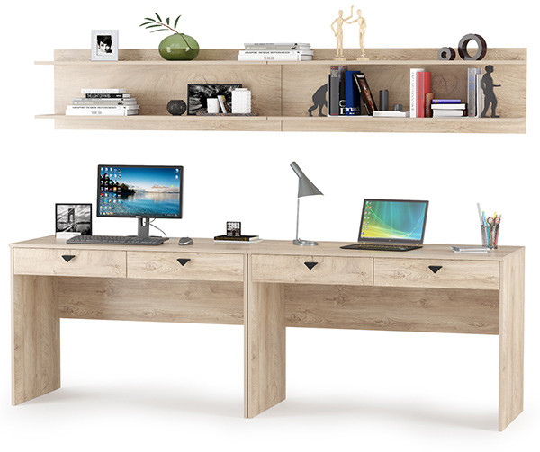 КР100 Бостон № 02, цвет дуб эндгрейн элегантный, 12.69+09.132+12.69+09.132, ШхГхВ 230,4х57,2х180 см.