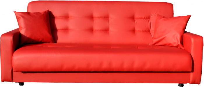 Диван Аккорд 140 красный ППУ