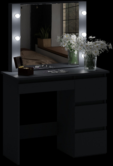 Стол косметический с подсветкой Сура, графит
