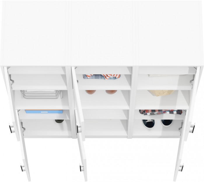 Три Пенала С-МД-СК9П к компьютерному столу С-МД-СК9, белый шагрень