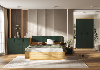 Сильвия Спальня, Браш Мени Грин/Дуб крафт