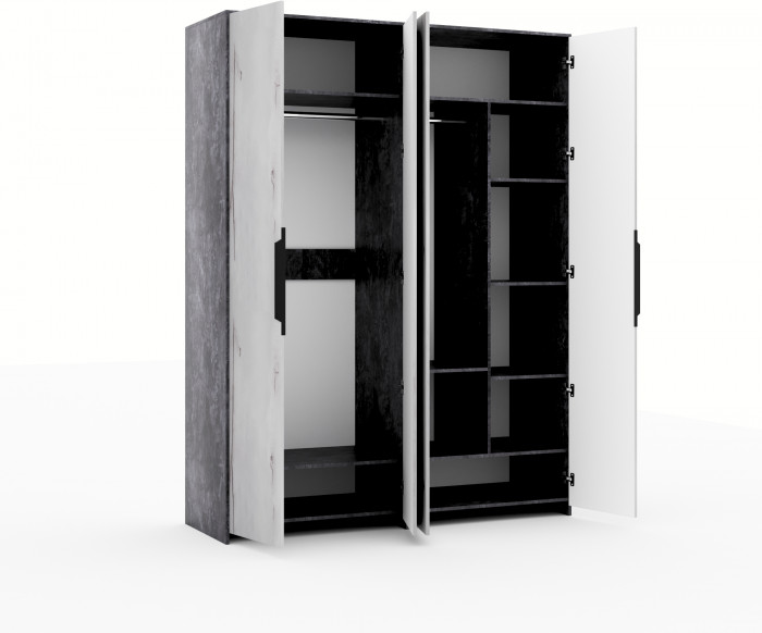 Модульная спальня "Ривьера" - Ясень снежный/Графит